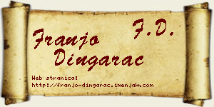 Franjo Dingarac vizit kartica